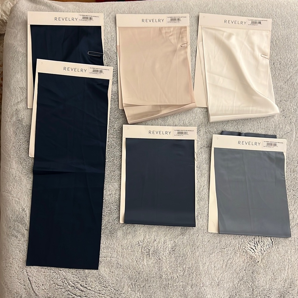 Revelry Satin Bridesmaid Dress Swatches XL